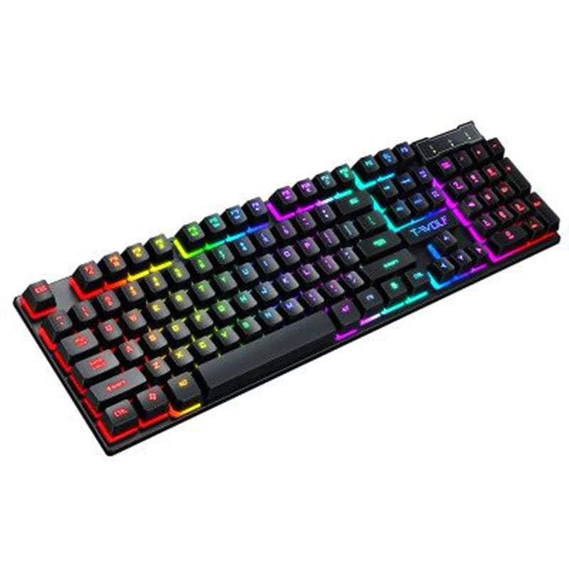 Illuminated Wired Gaming Keyboard with Floating Key Design
