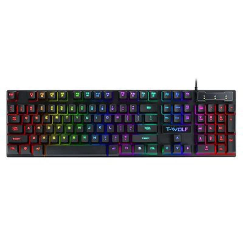 Illuminated Wired Gaming Keyboard with Floating Key Design